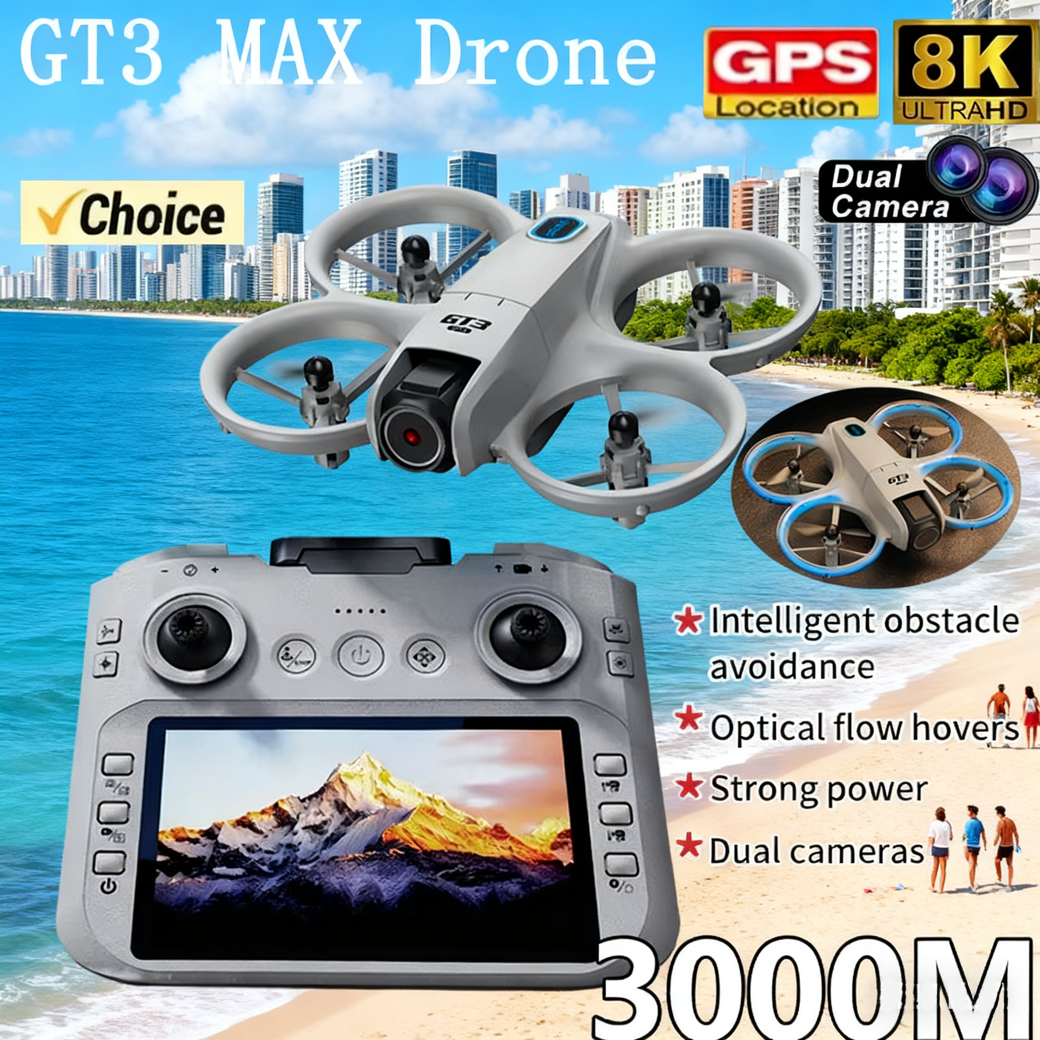 NEW GT3 Drone with HD Dual Cam – Drone Battery Adapter recenzja i cena