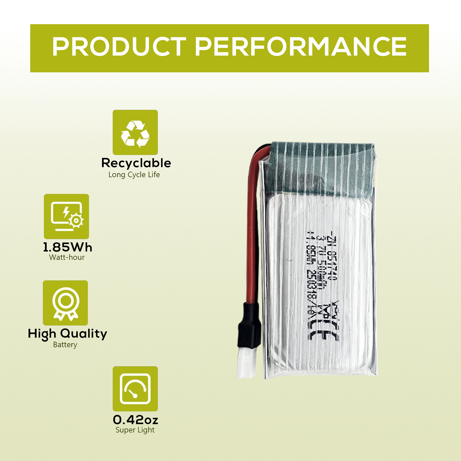 5Pcs 3.7V 500mAh LiPo Batterie – Drone Battery Adapter recenzja i cena